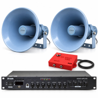 Комплект оповещения о воздушной тревоге AIR alert Wi-Fi-WEB + 2×LFA 60 Вт + DV Audio LA-120.4P до 1200 м²