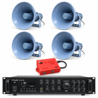 Комплект оповещения о воздушной тревоге AIR alert Wi-Fi-WEB + 4×LFA 60 Вт + DV Audio PA-250-6Z до 2400 м²