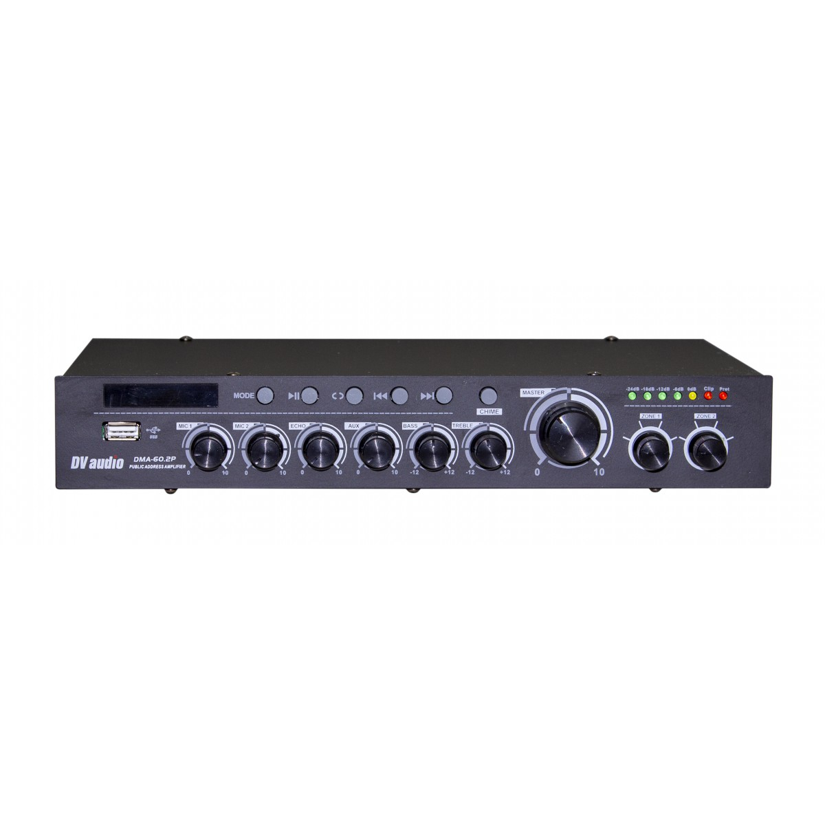 Комплект оповещения AIR alert Wi-Fi-WEB + DV Audio DMA-60.2P + 2 × HS-30 30 Вт до 600 м²