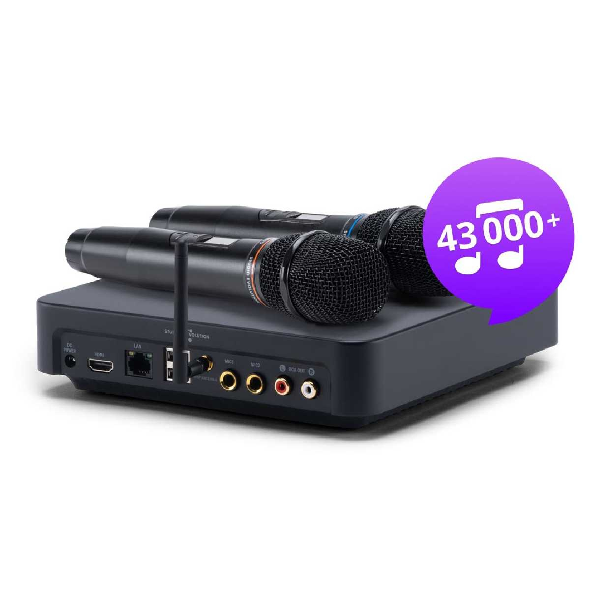 Караоке система для дому Studio Evolution Evobox Plus з 2 мікрофонами Black