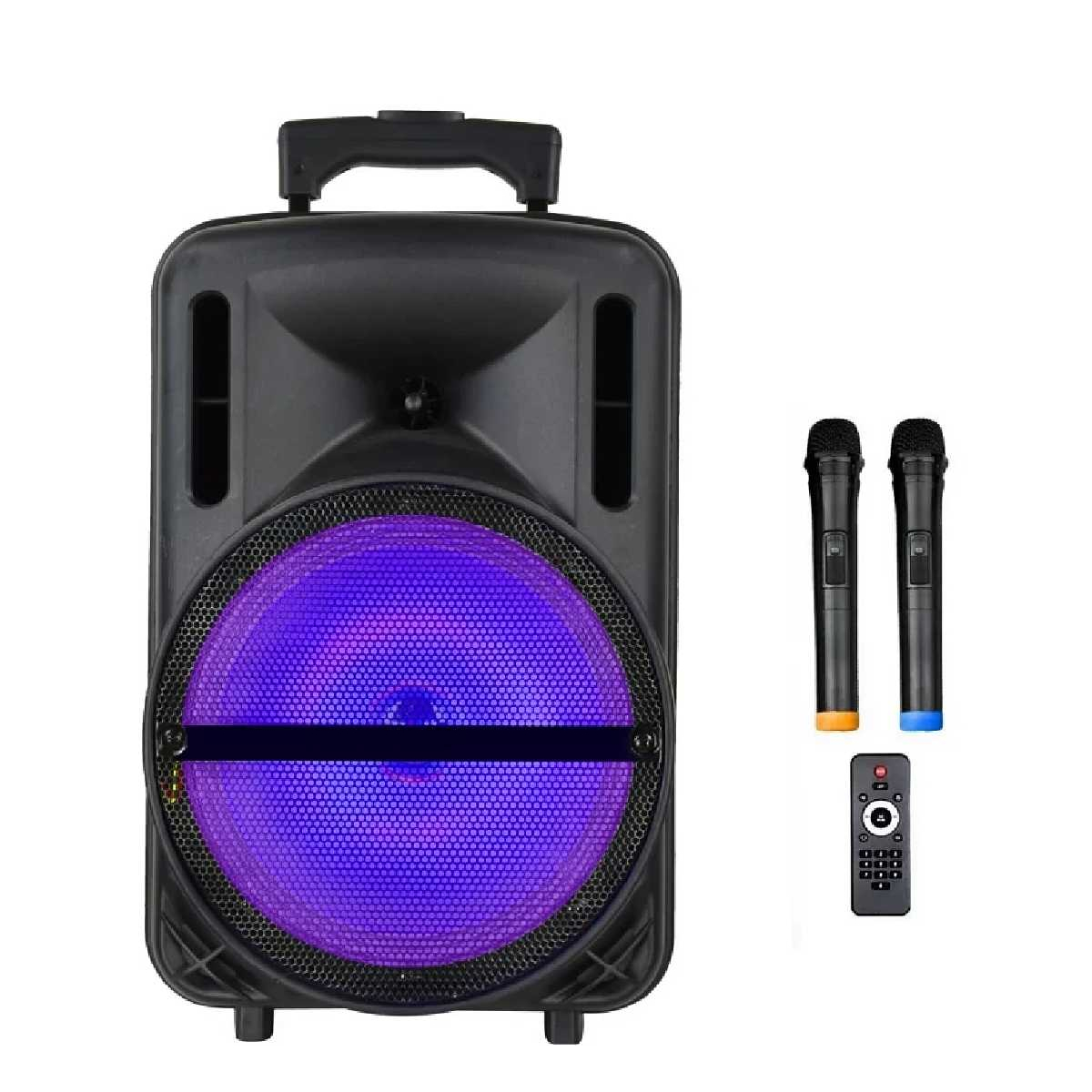 Портативна акустична система BIG200BAT USB/MP3/FM/BT/TWS + 2pcs VHF mic