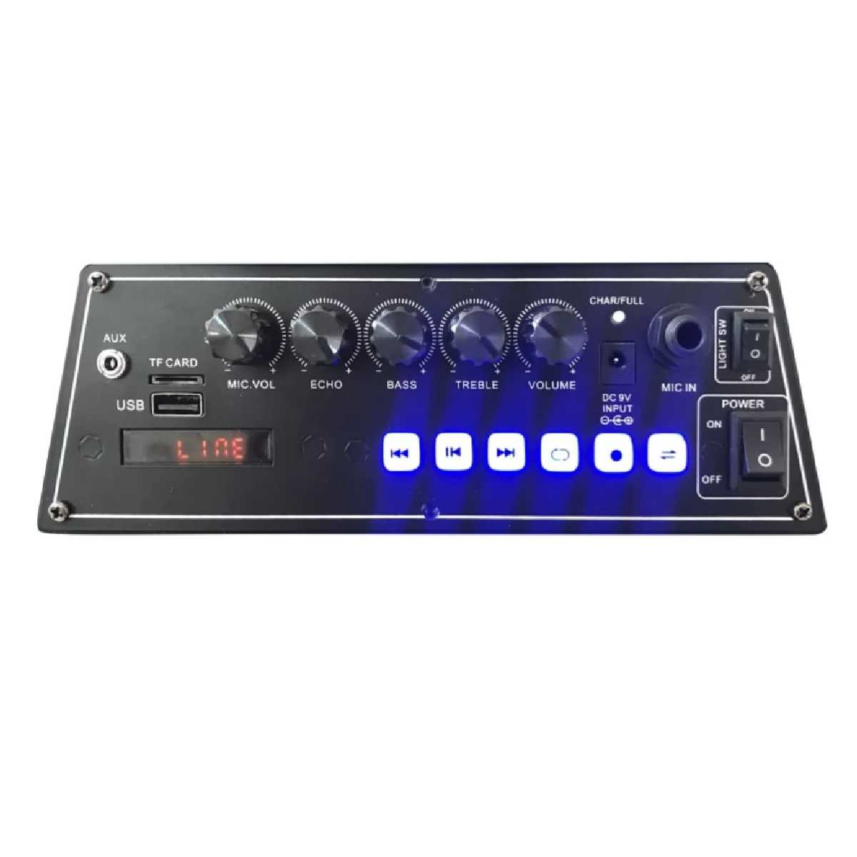 Портативна акустична система BIG240BAT USB/MP3/FM/BT/TWS + 2pcs VHF mic