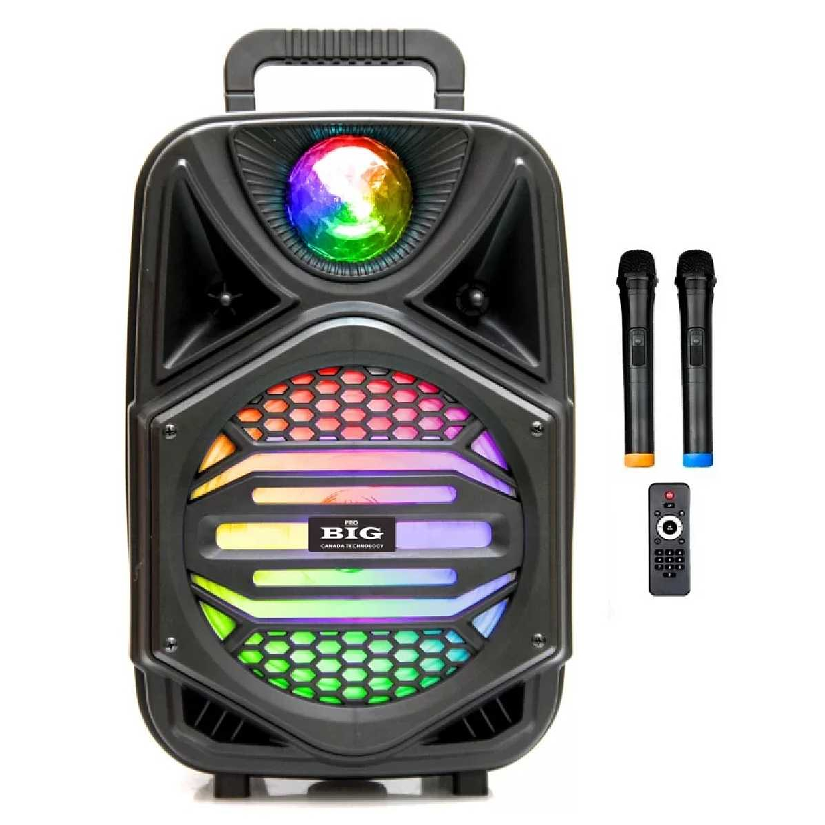 Портативная акустическая система BIG110MAGIC BALL USB/MP3/FM/BT/TWS + 2pcs VHF mic