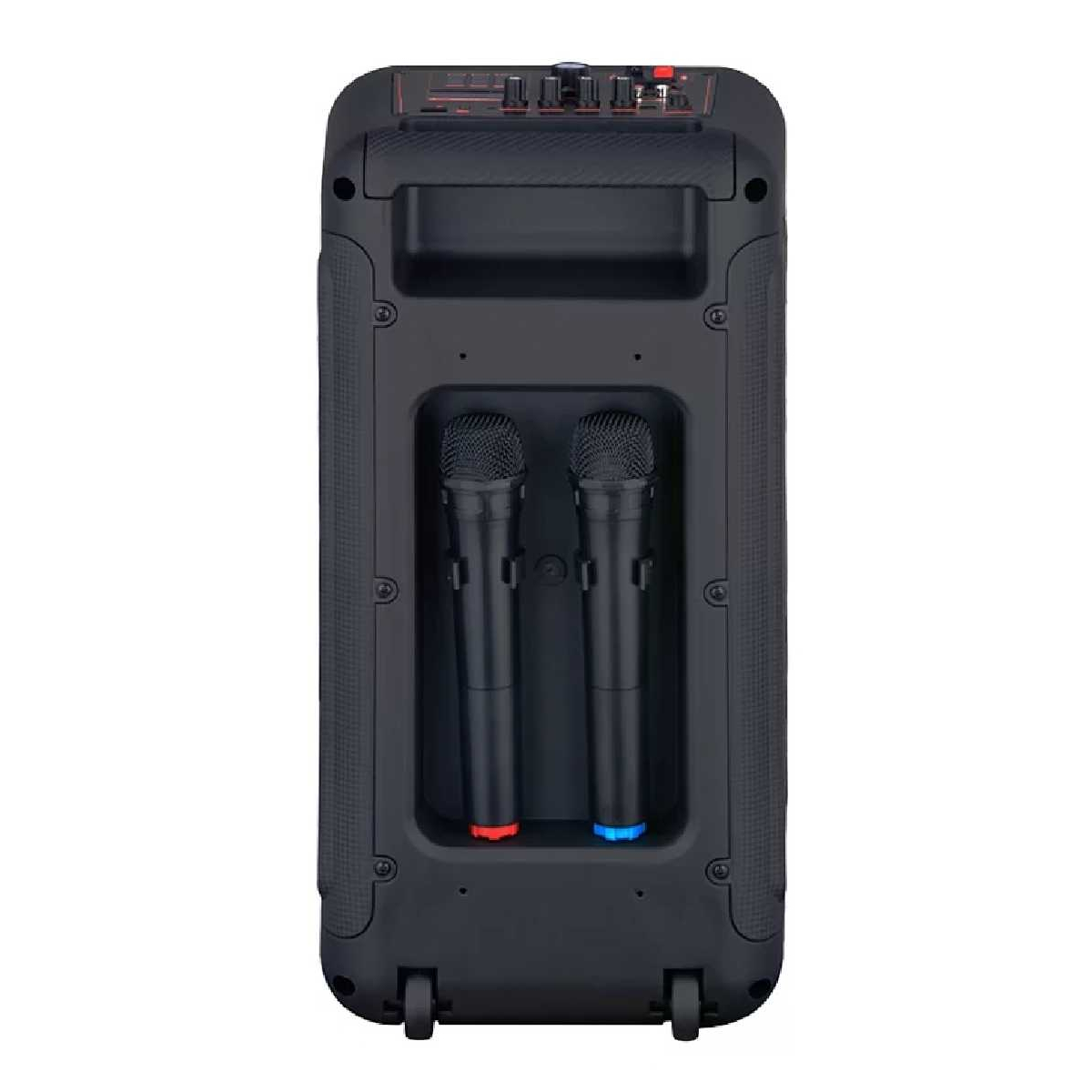 Портативная акустическая система JB X828 USB/MP3/FM/BT/TWS + 2pcs VHF mic