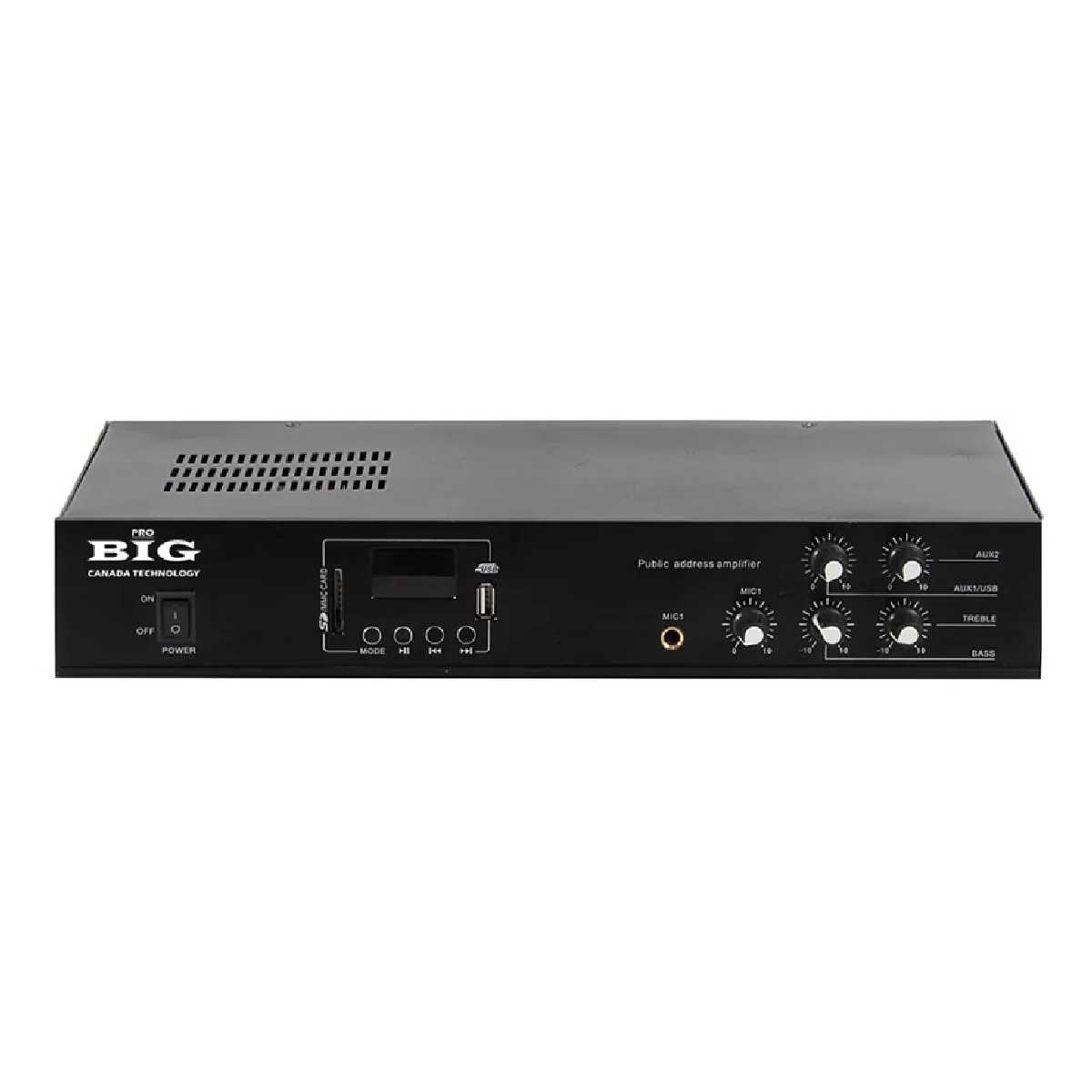 Трансляційний підсилювач потужності BIG PA80 MP3/FM/BT REMOTE