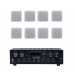 Акустичний комплект Sky Sound SKW-4808VS White, 4×80 Вт, 8 настінних колонок 2.5"