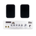 Акустичний комплект Sky Sound WMS-1204 Black, підсилювач 2×60 Вт, 2 настінні колонки 5"