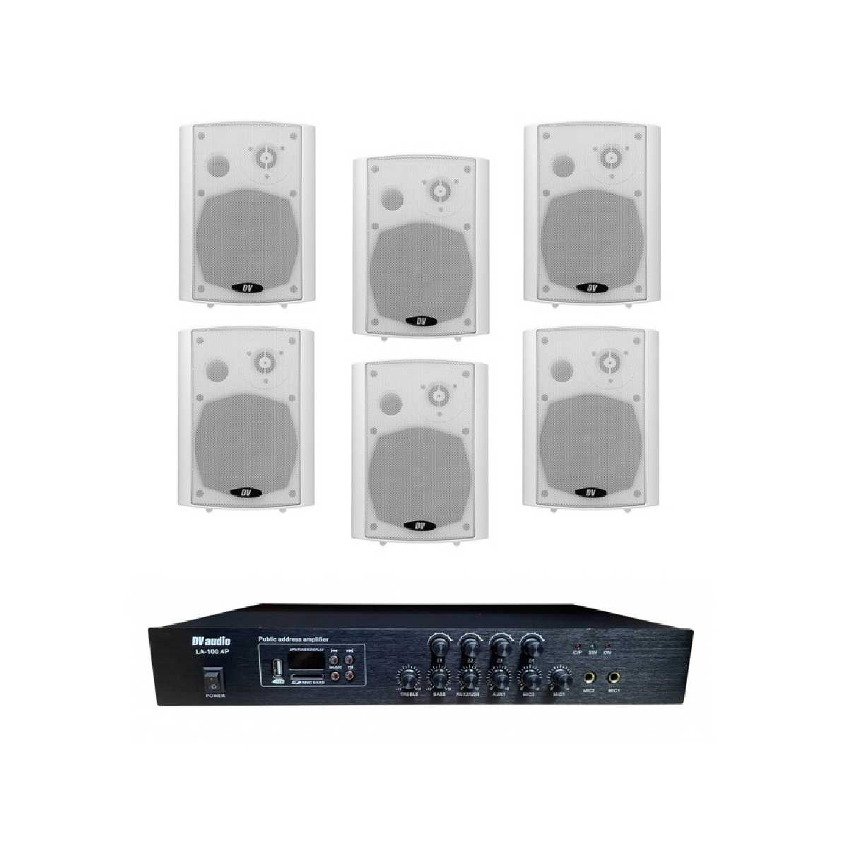 Комплект звуку DV audio LA1006PB5W для приміщення до 160 м.кв