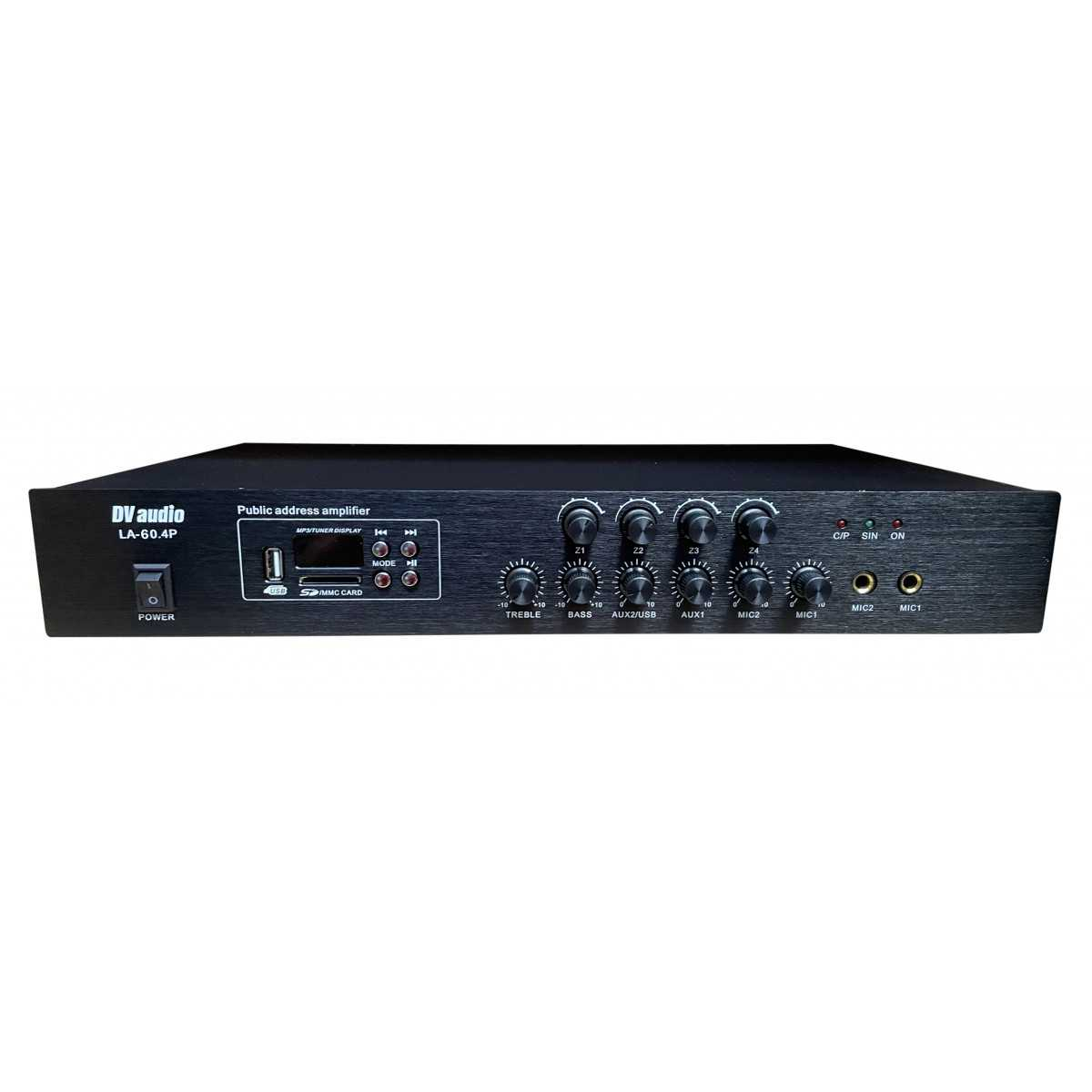 Трансляційний мікшер-підсилювач з usb DV Audio LA-60.4p