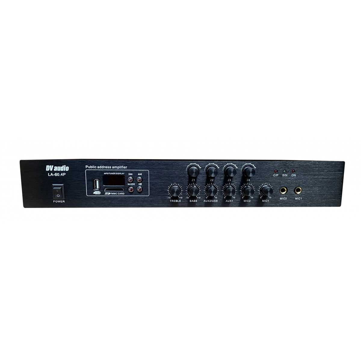 Трансляційний мікшер-підсилювач з usb DV Audio LA-60.4p
