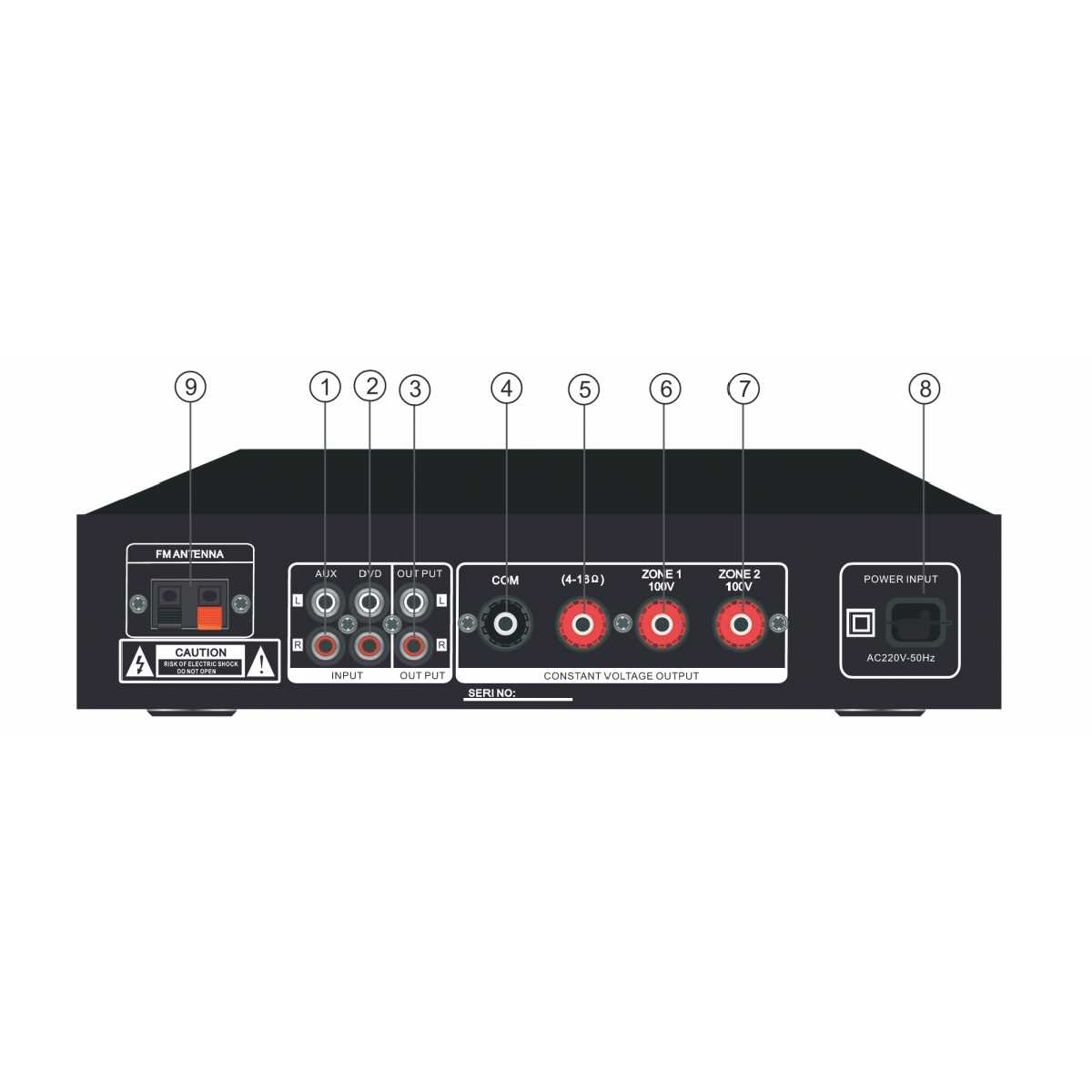 Комплект звуку DV audio MA402CMG6B для приміщення до 40м.