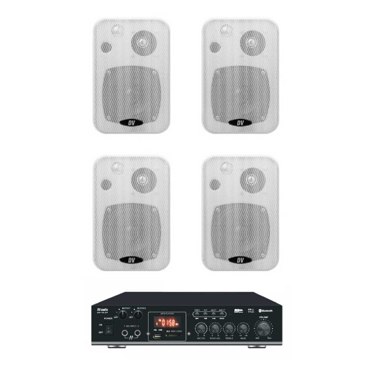 Комплект звуку DV audio MA404CON1W для приміщення до 80м.кв.
