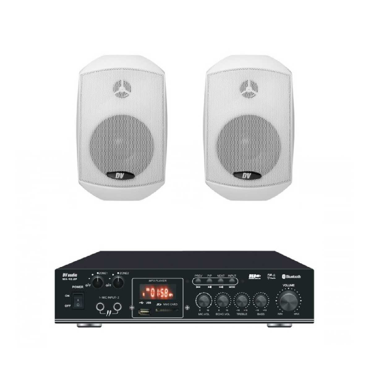 Комплект звуку DV audio MA402MS4W для приміщення до 40м.