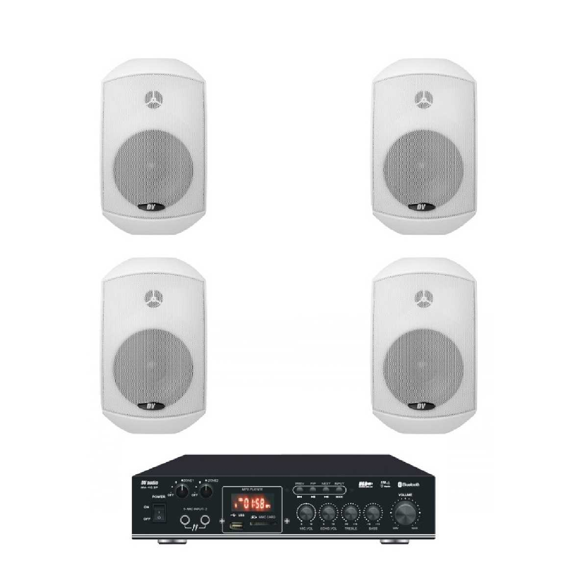 Комплект звуку DV audio MA404MS4W для приміщення до 80м.кв