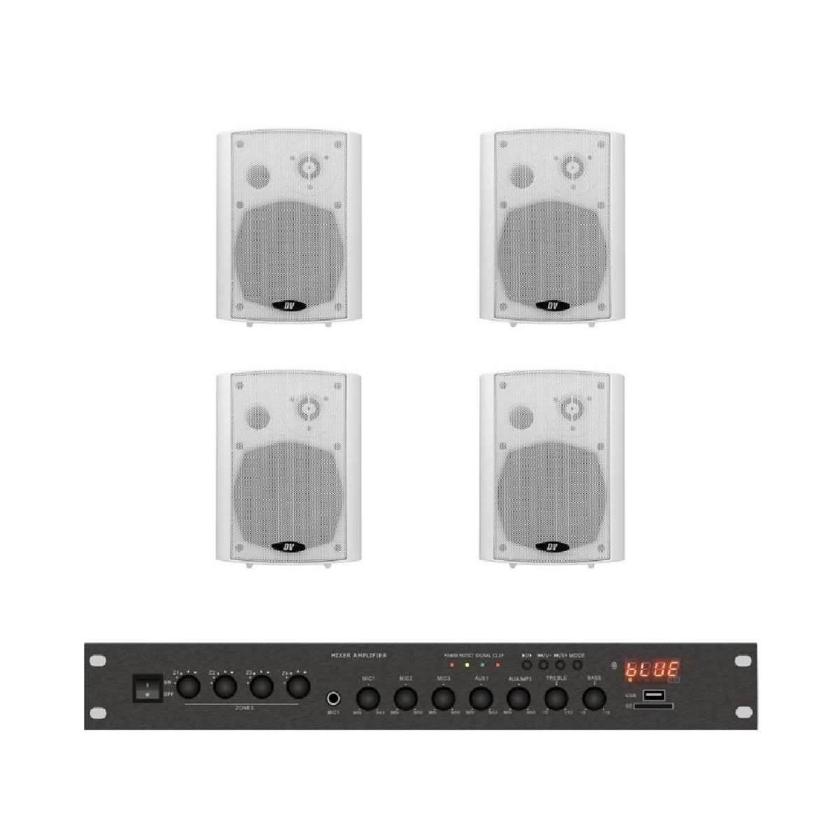 Комплект звуку DV audio LA804PB5W для приміщення до 80м.кв