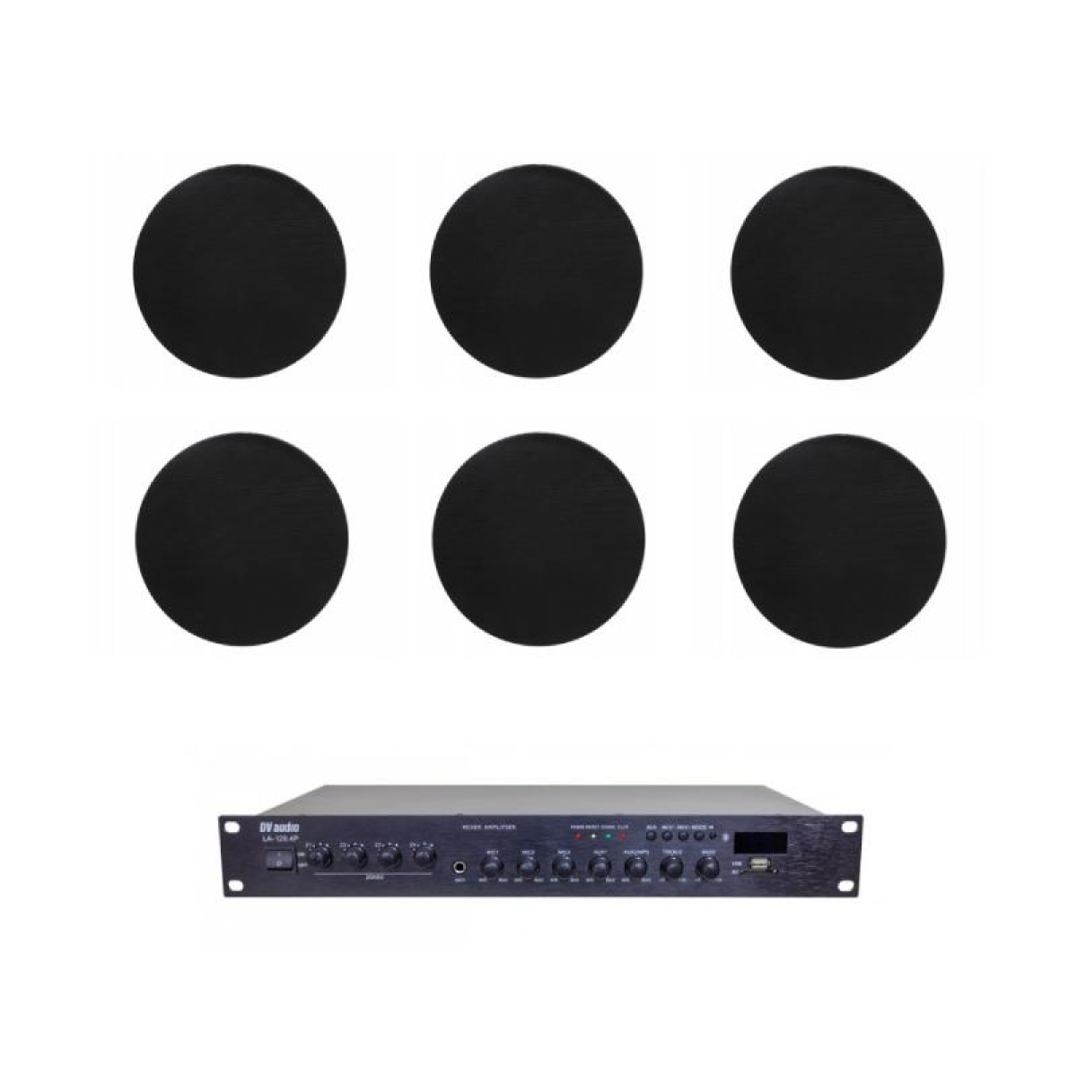 Комплект звуку DV audio LA1206CMG8B для приміщення до 80м.кв.