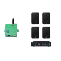 Комплект звуку DV audio MA404CON1B до 80м.кв. + Автоматизований модуль Повітряна тривога GSM + Хвилина мовчання