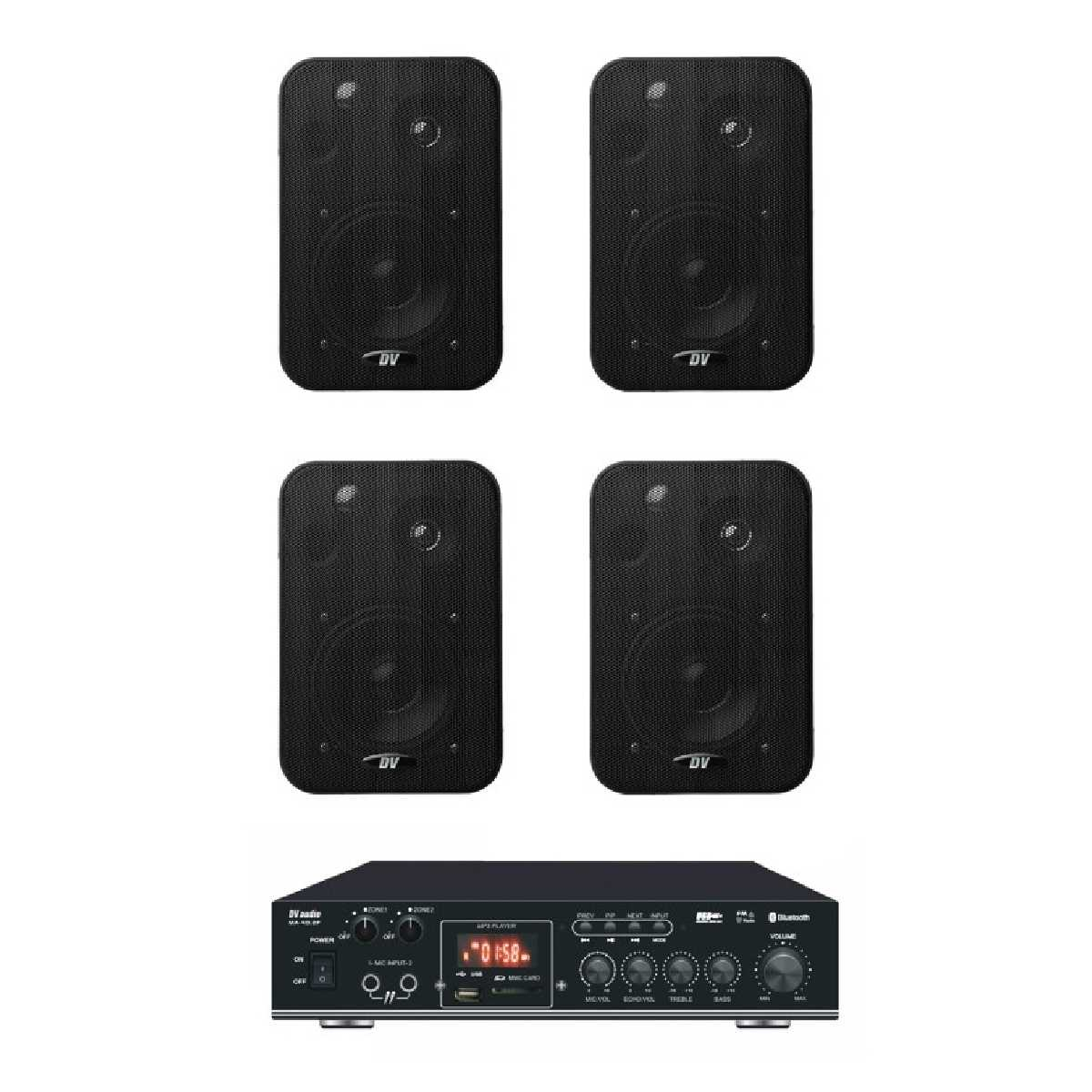 Комплект звуку DV audio MA404CON1B для приміщення до 80м.кв.