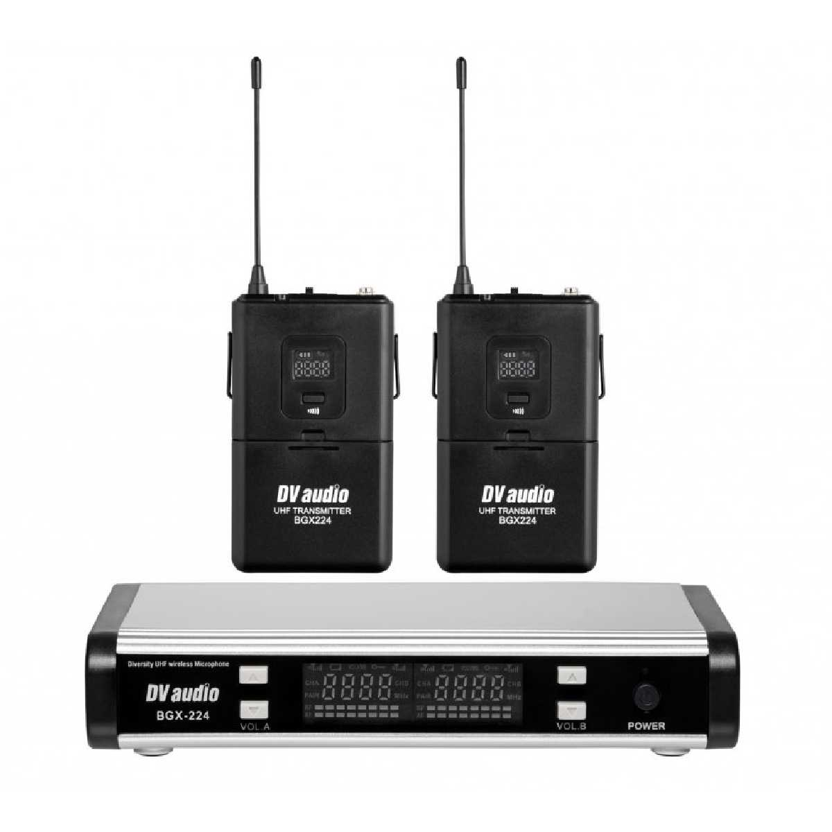 Радіосистема DV audio BGX-224 Dual з петличними мікрофонами
