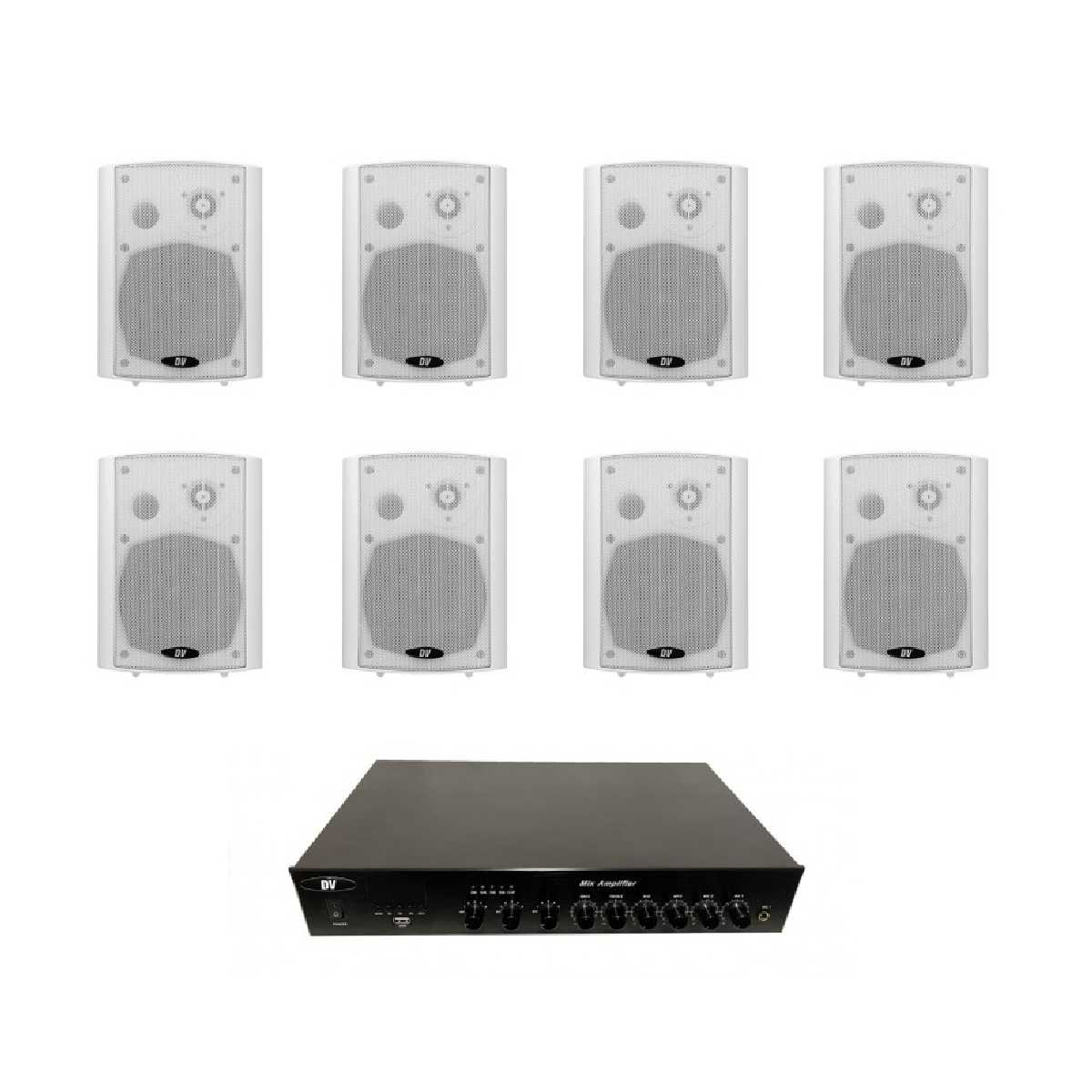 Комплект звуку DV audio LA1208PB5W для приміщення до 160 м.кв