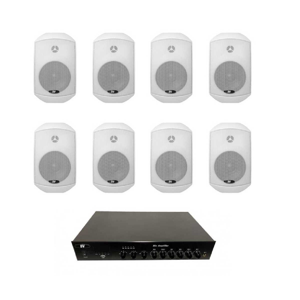 Комплект звуку DV audio LA1208MS5W для приміщення до 160 м.кв