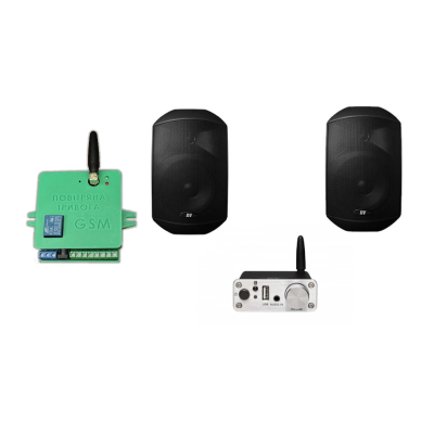 Комплект звука DV audio A30WMS5B до 40м.кв. + Автоматизированный модуль Воздушная тревога GSM + Минута молчания