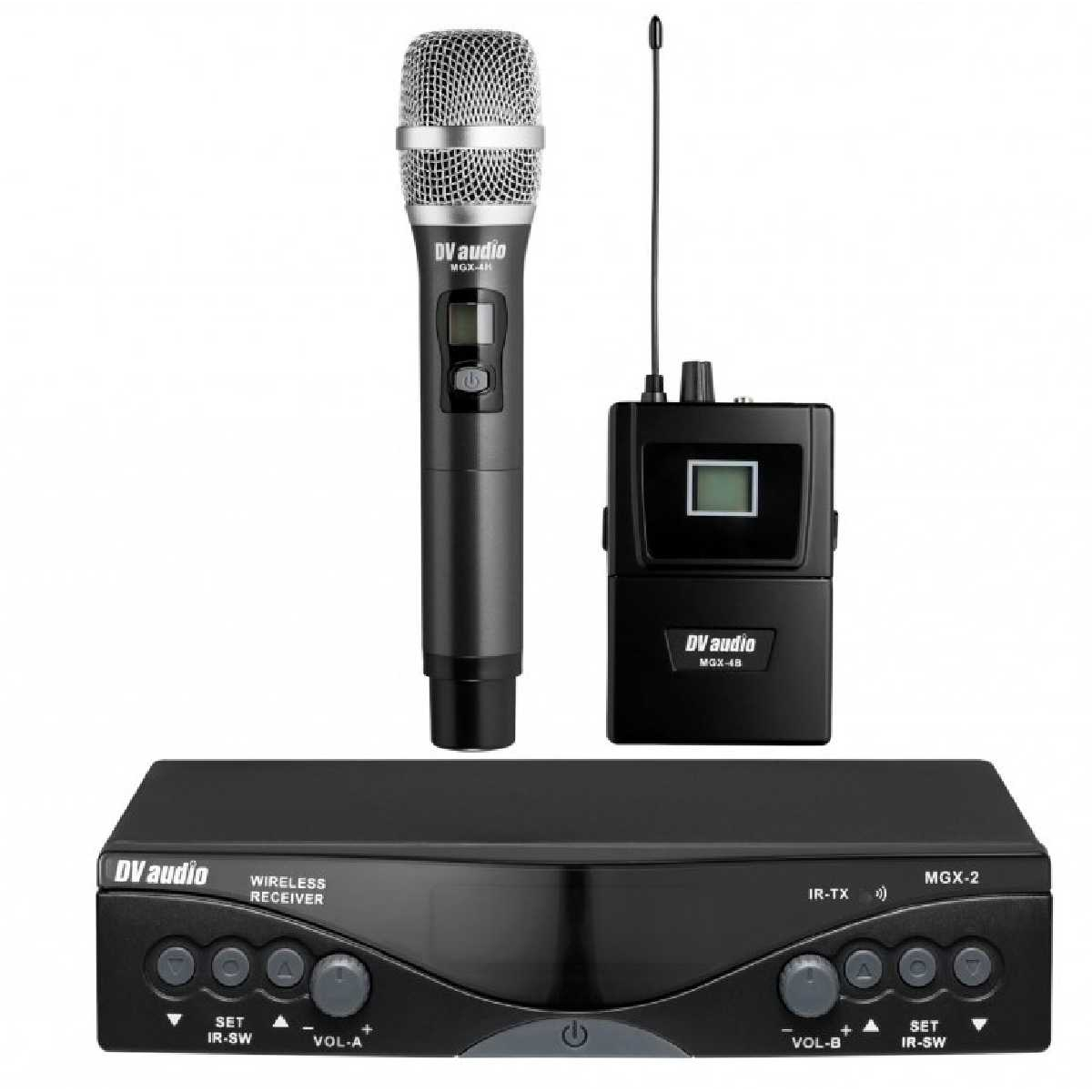 Радіосистема DV audio MGX-24HB комбінована (з ручним та поясним передавачами)