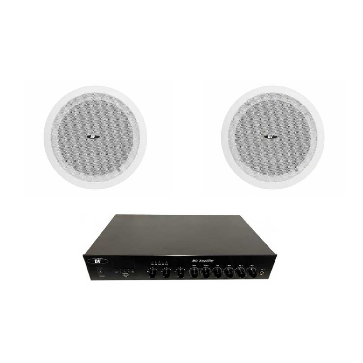 Комплект звуку DV audio LA602C8 для приміщення до 40 м.кв.