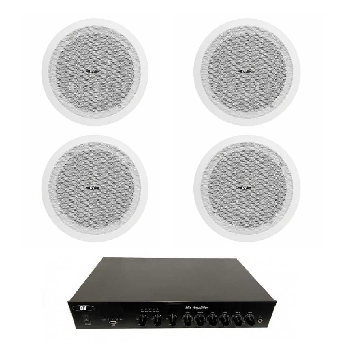 Комплект звуку DV audio LA604C8 для приміщення до 80 м.кв