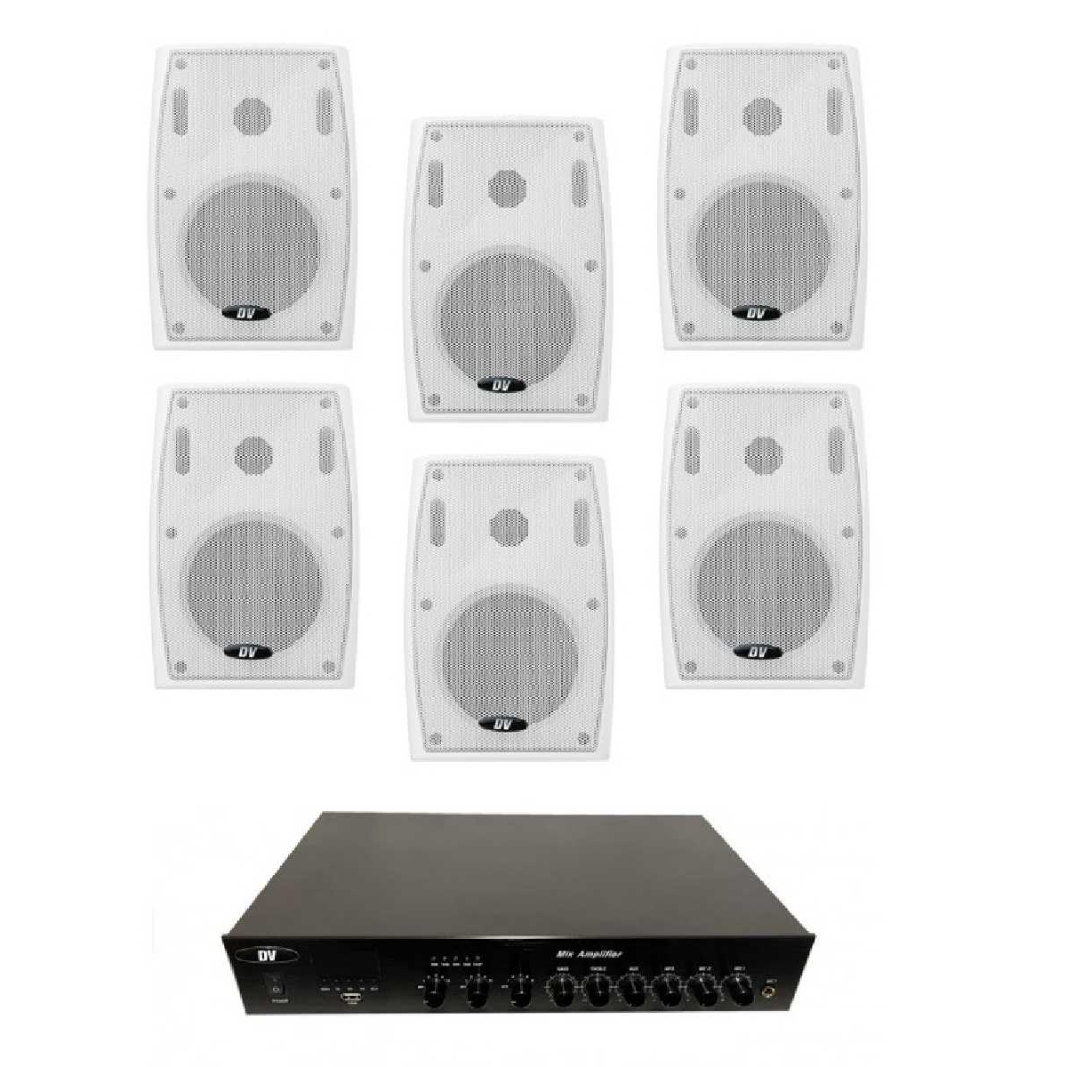 Комплект звуку DV audio LA606PB4W для приміщення до 120м.кв