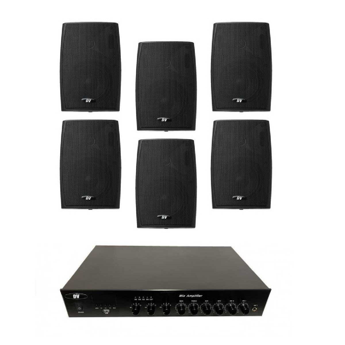Комплект звуку DV audio LA606PB4B для приміщення до 120 м.кв