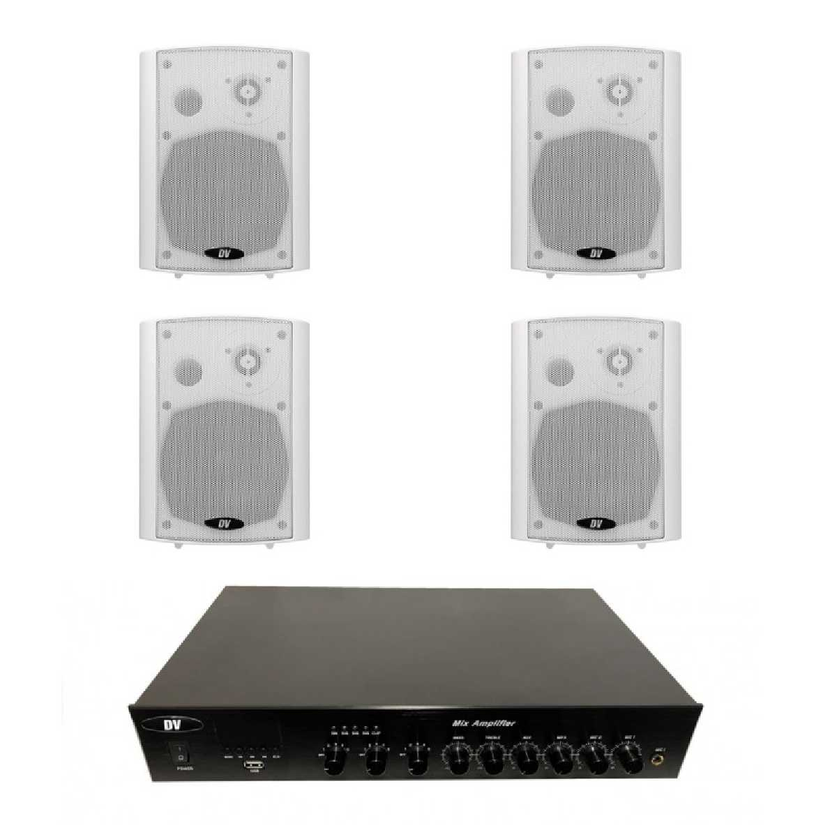 Комплект звуку DV audio LA604PB5W для приміщення до 80 м.кв