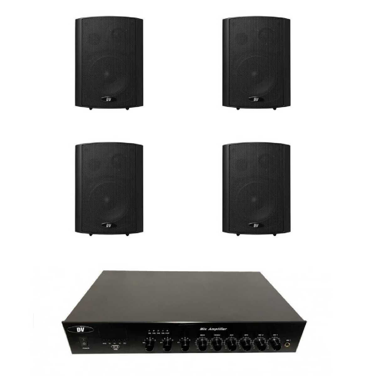 Комплект звуку DV audio LA604PB5B для приміщення до 80 м.кв