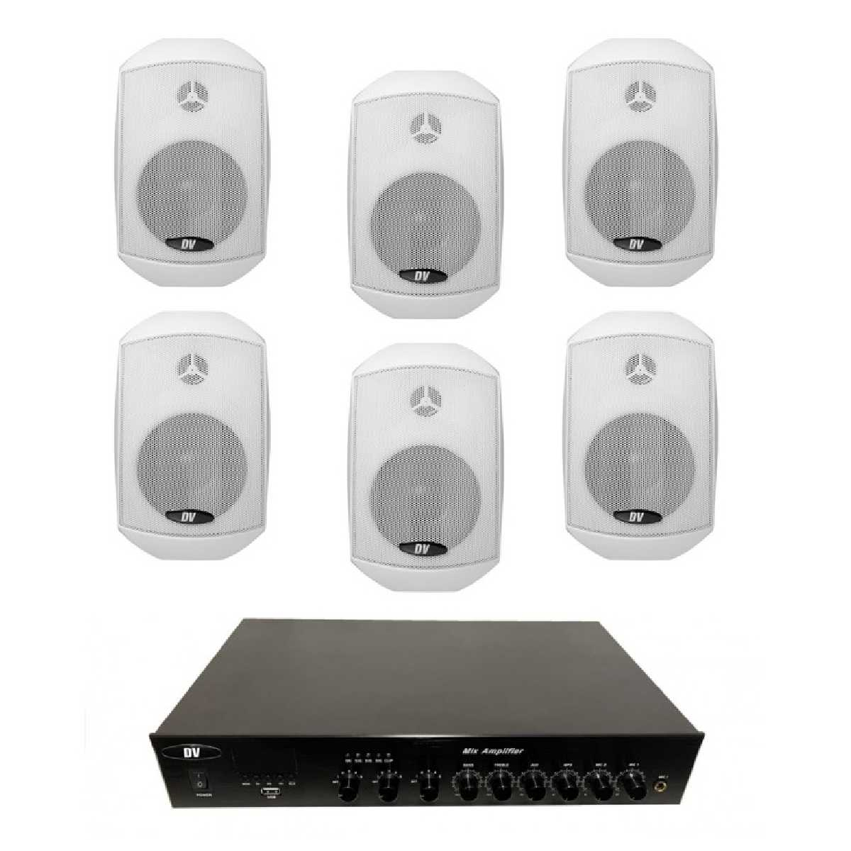 Комплект звуку DV audio LA606MS4W для приміщення до 120 м.кв