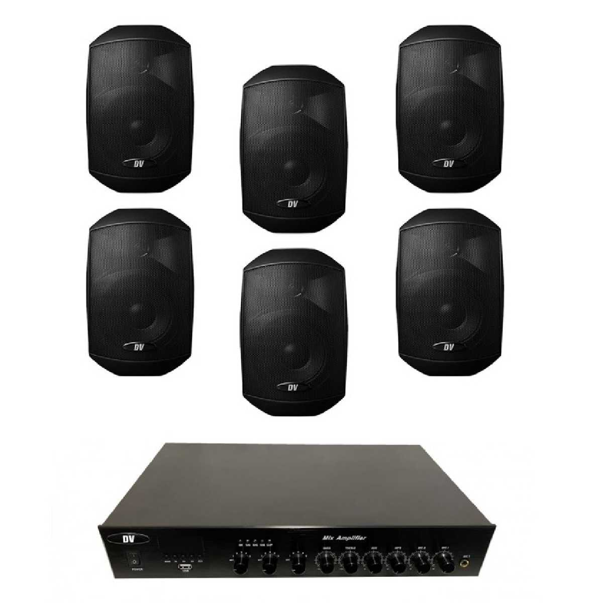 Комплект звуку DV audio LA606MS4B для приміщення до 120 м.кв