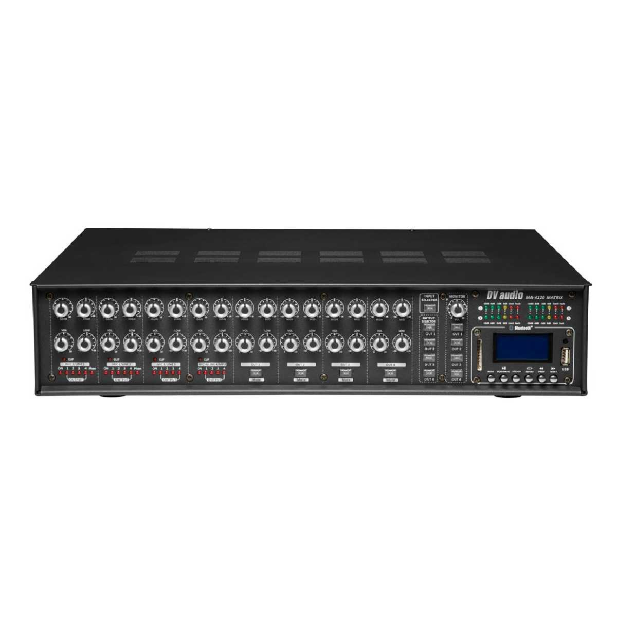 Трансляційний матричний мікшер-підсилювач із USB DV audio MA-4120