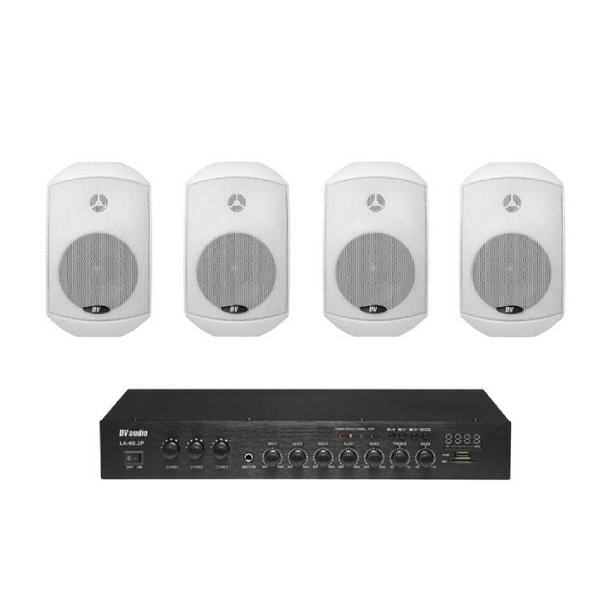 Комплект звуку DV audio LA604MS5W для приміщення до 80 м.кв