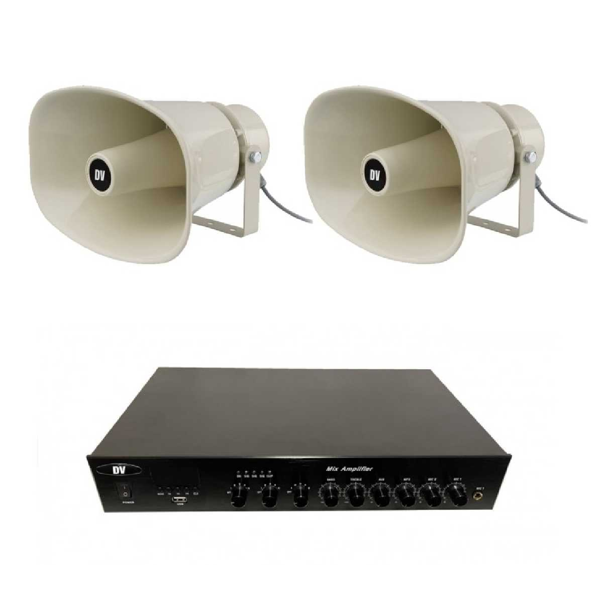 Комплект звуку DV audio LA602HS30 для зони оповіщення до 900 м.кв