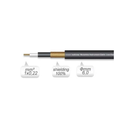 Кабель інструментальний Roxtone GC010, 1х0.22 кв. мм, вн. діаметр 6 мм, 100 м