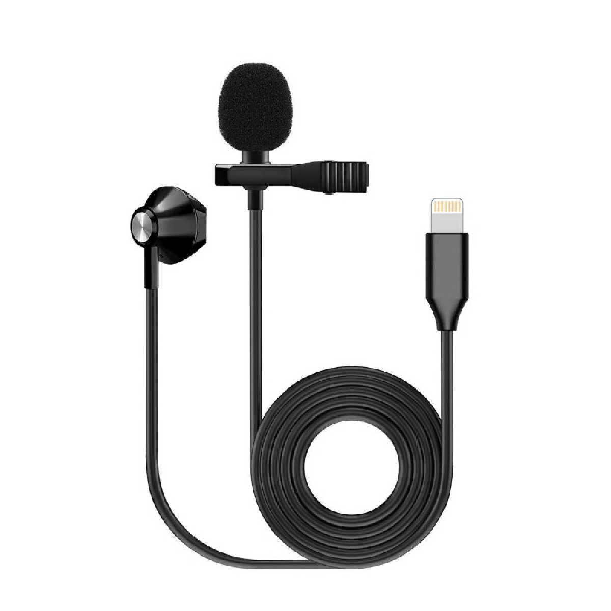 Петличний мікрофон FZONE KM-06 LAVALIER MICROPHONE W/ EARPHONE (Lighting)