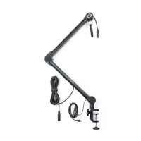 Пантограф GATOR FRAMEWORKS GFWMICBCBM4000 Professional Desktop Mic Boom Stand with Led Light