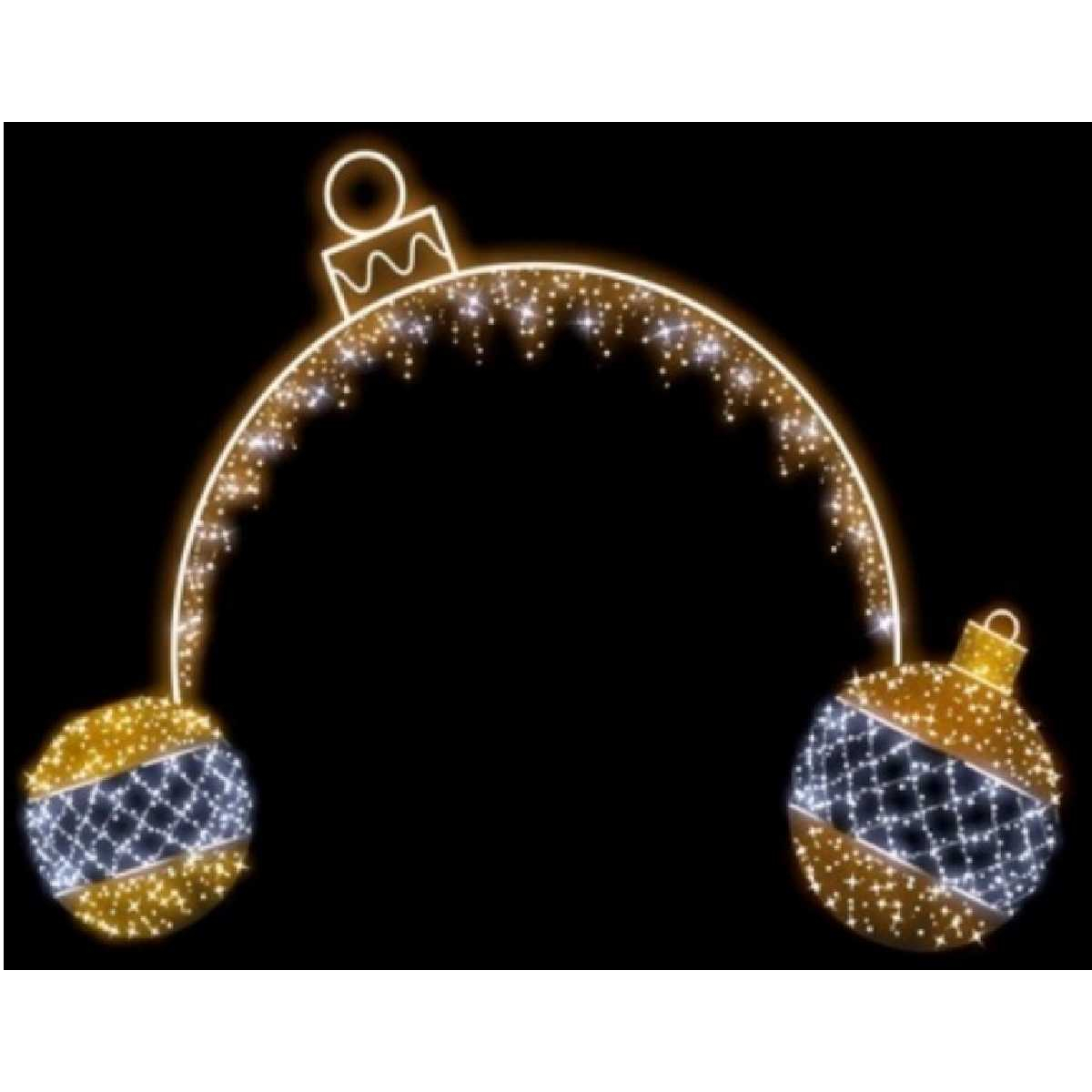 Світлодіодна конструкція STLS «Арка із новорічними іграшками»