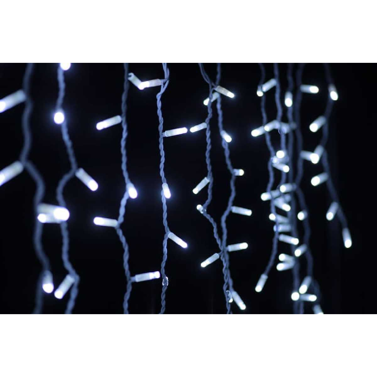 Гірлянда вулична бахрома STLS 90Led 2x0,5m 230V мерехтять всі 90LED, білий холодний IP44 EN