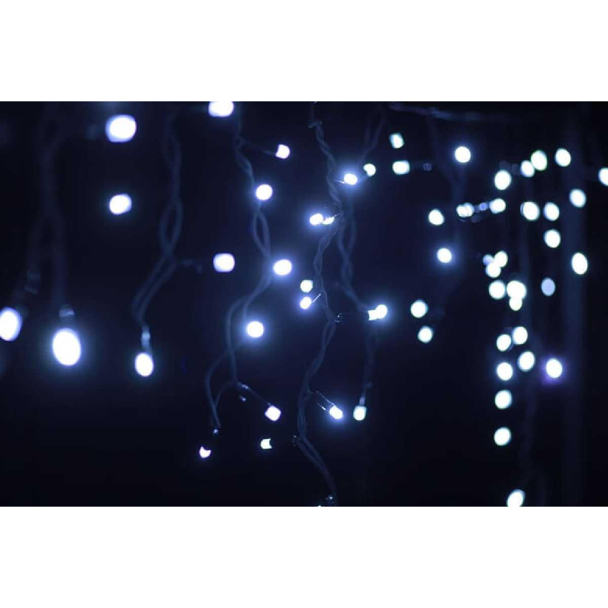 Гірлянда вулична бахрома STLS 120LED 230V 2x0,9m мерехтить 120LED білий холодний IP44 EN