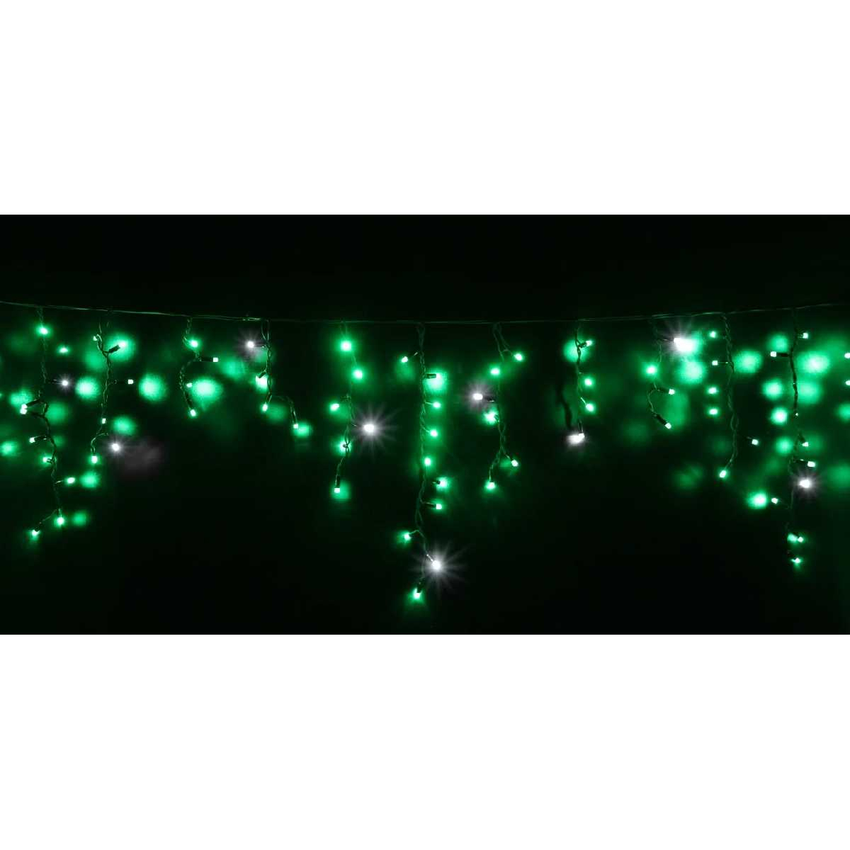Гірлянда вулична бахрома STLS 90LED 230V 2x0,5m мерехтять всі 90LED зелений IP44 EN