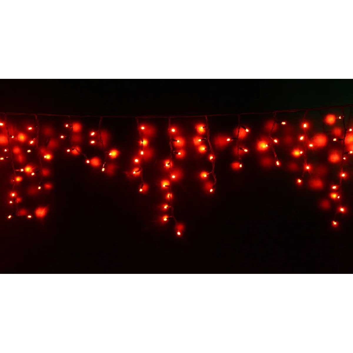 Гірлянда вулична бахрома STLS 120LED 230V 2x0,9m мерехтить 120LED червоний IP44 EN