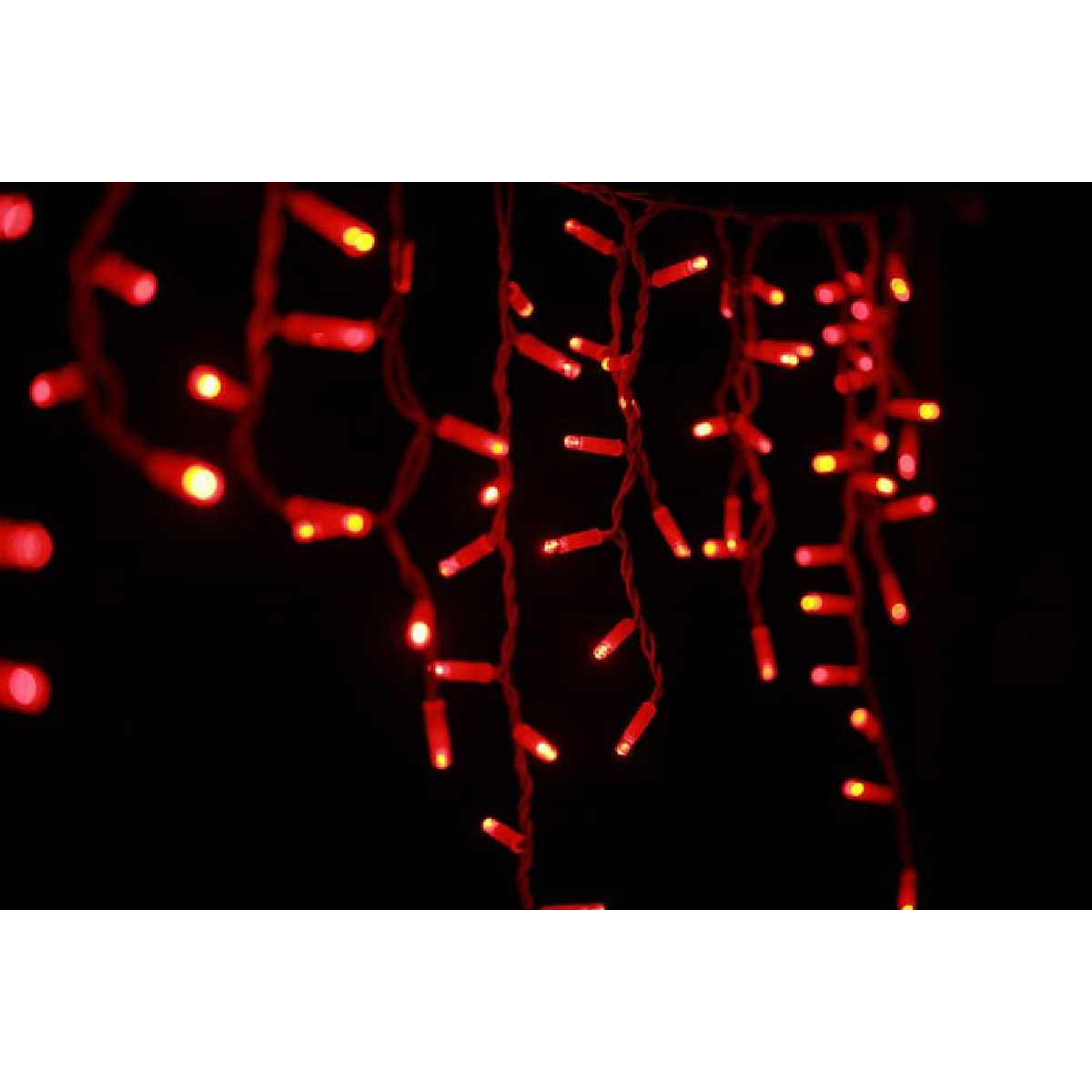 Гірлянда вулична бахрома STLS 90LED 230V 2x0,5m мерехтять всі 90LED червоний IP44 EN