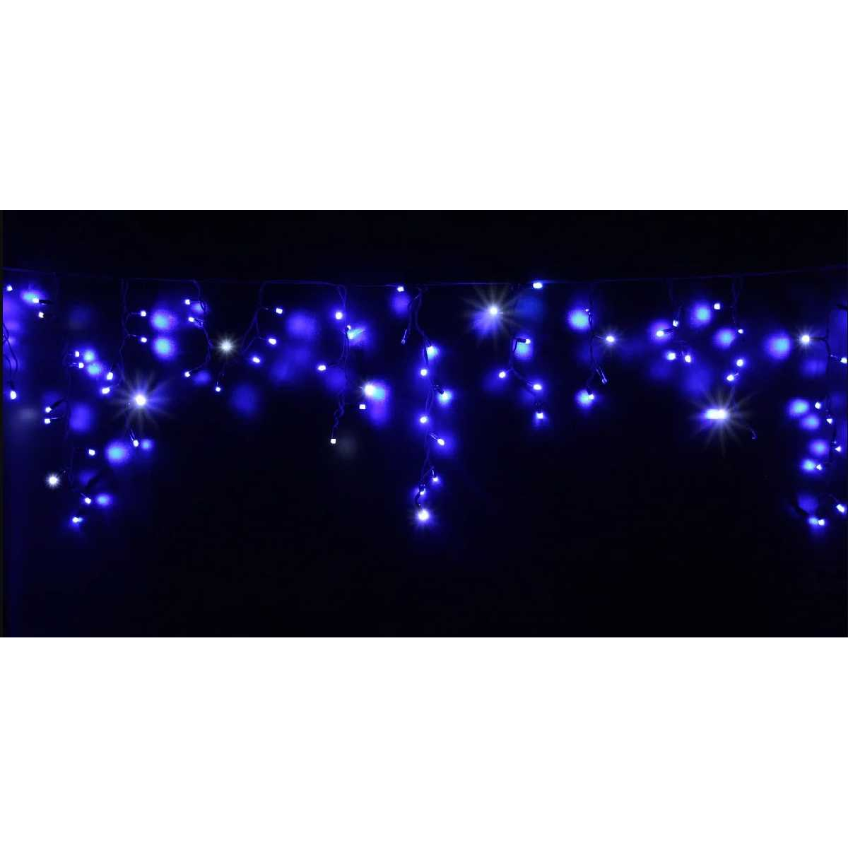 Гірлянда вулична бахрома STLS 90LED 230V 2x0,5m мерехтить 9LED синій IP44 EN