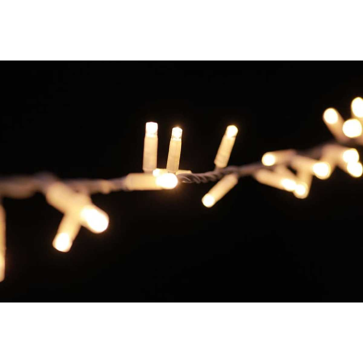 Гірлянда вулична STLS нитка 100LED 10m 230V мерехтять всі 100LED білий теплий/чорний IP44 EN