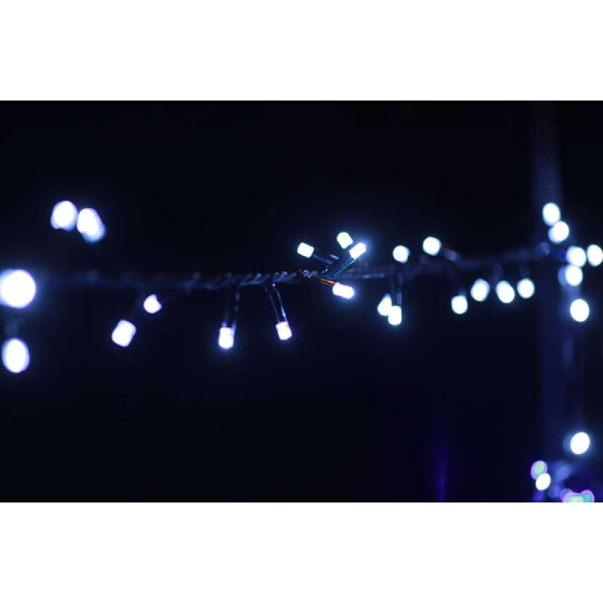 Гірлянда вулична STLS нитка 100LED 10m 230V Static білий холодний/чорний IP44 EN